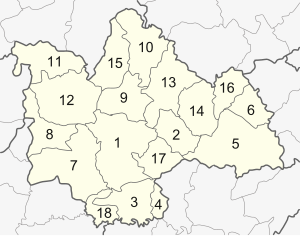 Map of 18 districts