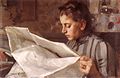 Emma Zorn läsande or Emma Zorn reading, 1887