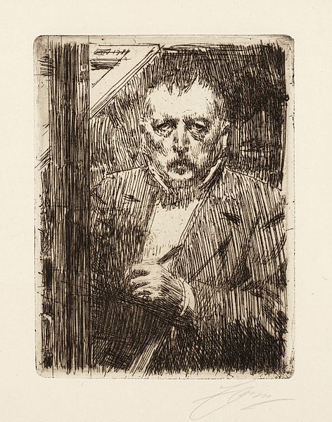 File:Anders Zorn - Self-portrait (etching) 1911.jpg