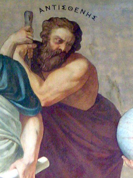 Antisthenes, part of a fresco in the National University of Athens