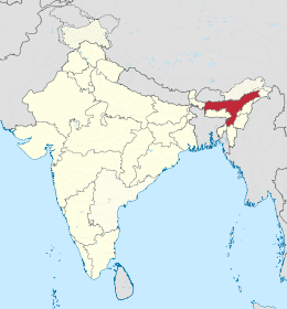 Assam - Localização