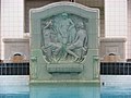 (1) Aachen, Elisabethhalle - fountain with the relief Bathing Women, made at the Royal Porcelain Manufactory, Berlin, c. 1910