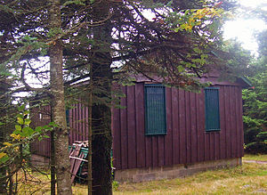 Observer's cabin Balsam Lake Mountain fire tower observer's cabin.jpg