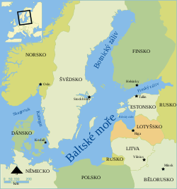 Mapa Baltského moře