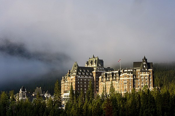 Banff Springs Hotel is one of several Canadian grand railway hotels built across the country.