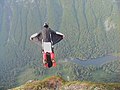 BASE Wingsuit Picture: First BASE wingsuit jumps off of Baring Mountain (June, 2004)