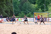 Deutsch: Beachhandball Europameisterschaften 2019 (Beach handball Euro); Tag 3: 4. Juli 2019 – Männer, Platzierungsrunde Gruppe III, Italien-Montenegro 2:0 (22:15, 18:7) English: Beach handball Euro; Day 3: 4 July 2019 – Men Consolation Round Group III – Italy-Montenegro 2:0 (22:15, 18:7)