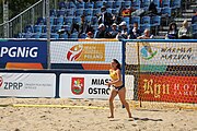 Deutsch: Beachhandball Europameisterschaften 2019 (Beach handball Euro); Tag 2: 3. Juli 2019 – Frauen, Vorrunde Gruppe C, Spanien-Griechenland 2:1 (12:20, 18:16; 8:2) English: Beach handball Euro; Day 2: 3 July 2019 – Women Preliminary Round Group C – Spain-Greece 2:1 (12:20, 18:16; 8:2)