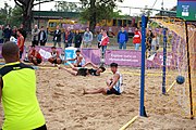 Deutsch: Beachhandball bei den Olympischen Jugendspielen 2018; Tag 6, 12. Oktober 2018; Jungen, Platzierungssspiel Ränge 9-10 – Chinese Taipei (Taiwan)-Uruguay 2:1 English: Beach handball at the 2018 Summer Youth Olympics at 12 October 2018 – Boy's Placement Match 9-10 – Chinese Taipei (Taiwan)-Uruguay 2:1