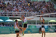 Deutsch: Beachvolleyball bei den Olympischen Jugendspielen 2018; Tag 11, 17. Oktober 2018; Jungen, Spiel um Platz 3 – Argentinien-Ungarn 2:0 (21–15/21–15) English: Beach volleyball at the 2018 Summer Youth Olympics at 17 October 2018 – Bronze Medal Match – Argentina-Hungary 2:0 (21–15/21–15)