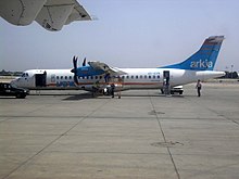 ATR-72 de Arkia estacionado en Aeropuerto Internacional Ben Gurión.