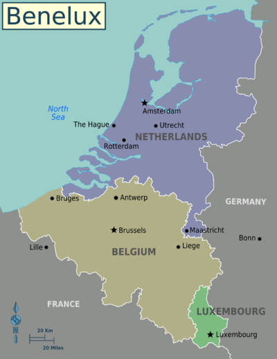 benelux länder landkarte Benelux Reisefuhrer Auf Wikivoyage benelux länder landkarte