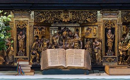 The Bible, main altar of Roskilde Cathedral