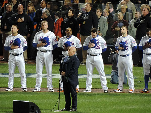 Billy Joel sang the National Anthem before Game 3.