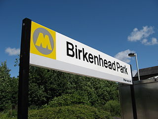 <span class="mw-page-title-main">Birkenhead Park railway station</span> Railway station on the West Kirby & New Brighton branches of the Wirral line in England