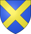 Azure a saltire or (Saint Alban's Cross, St Albans 1634)[1]