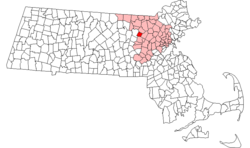 Location in Middlesex County in Massachusetts