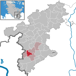 Läget för kommunen Braak i Kreis Stormarn