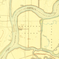 1910 USGS map. Little Franks Tract (now submerged) can be seen to its southeast.[24]