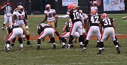 Lewis (#31) lines up to play the San Francisco 49ers in December 2007. Brady quinn.JPG