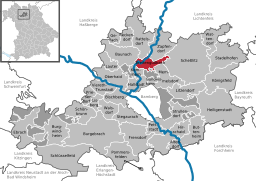 Läget för Breitengüßbach i Landkreis Bamberg