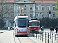 Čeština: Brněnská tramvaje na Moravském náměstí nápověda English: Trams in Brno-Moravské náměstí square help
