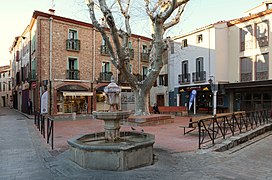 Village center of Brouilla, France.