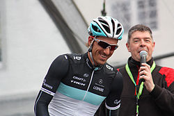 A verseny előtt Fabian Cancellara.