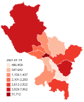 Confirmed cases by province of Cuzco.