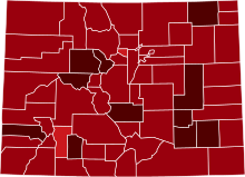 COVID-19 Prevalence in Colorado by county.svg