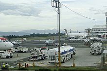 SANSA's operations area at Juan Santamaría International Airport, next to the main terminal