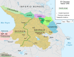 Caucasus 1245 AD map-es.svg