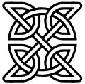 Basic (pseudo-)Celtic knot to fit in square