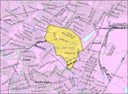 Census Bureau map of Hillside, New Jersey