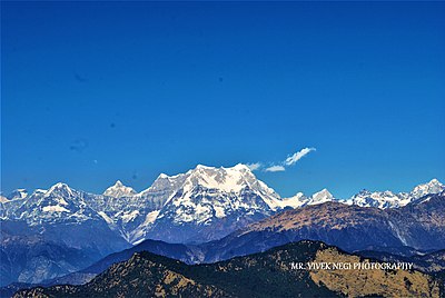 Chaukhamba View From Kartik Swami Temple Rudraprayag