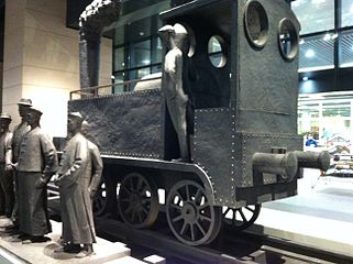 une sculpture de train