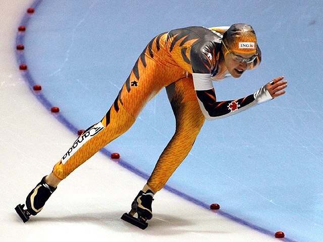 Hughes skating in 2007