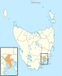 Map showing Clarence City LGA in Tasmania