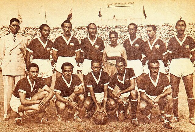 Colombia at their first South American Championship in 1945