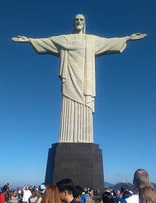 The Christ the Redeemer statue is the most visited monument in Brazil and South America. Cristo Redentor do Rio de Janeiro 0.jpg