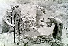 Culvert construction on the Dhala Road by Territorial Army Sappers of 131 Parachute Engineer Regiment Culvert construction on the Dhala Road by Territorial Army Sappers of 131 Parachute Engineer Regiment in April 1965.jpg