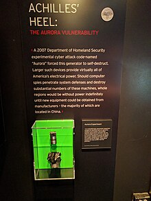International Spy Museum exhibit for the Aurora Vulnerability DC Spy Museum - Aurora Vulnerability Exhibit.jpg