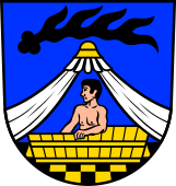 In the German spa town Bad Liebenzell the bather is part of the municipal Coat of arms