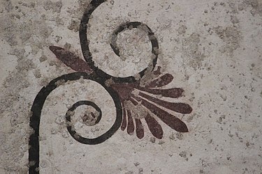 Palmette decoration from ceiling