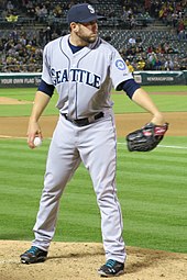 Leone with the Mariners in 2014 Dominic Leone Mariners 2014.jpg