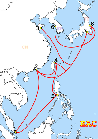 <span class="mw-page-title-main">EAC-C2C</span> Submarine communications cable network in East and Southeast Asia