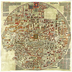 Redrawn Ebstorf Map, original c. 1235 but since destroyed. Ebstorfer-stich2.jpg