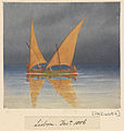 Edward Gennys Fanshawe, A lateen-rigged Portuguese sailing vessel, Lisbon, 1856 (Portugal).jpg