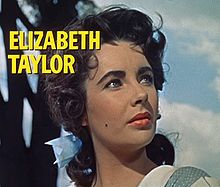 L'actriz estausunidense Elizabeth Taylor, en una escena d'a cinta Giant (1956).