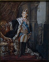 Emperor Paul wearing the Crown of the Grand Master of the Order of Malta (1799). Emperor Paul in the Crown of the Grand Master of the Order of Malta.jpeg
